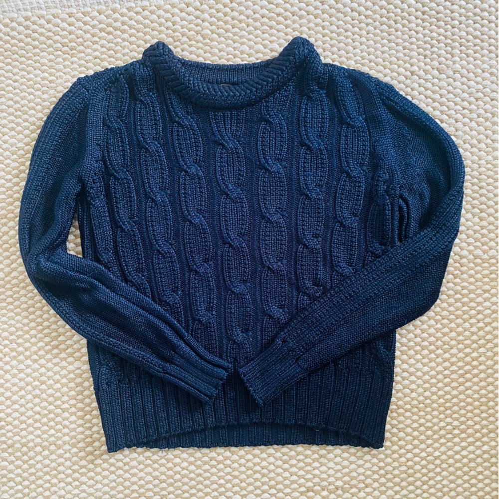 Magaschoni Navy Blue silk Sweater